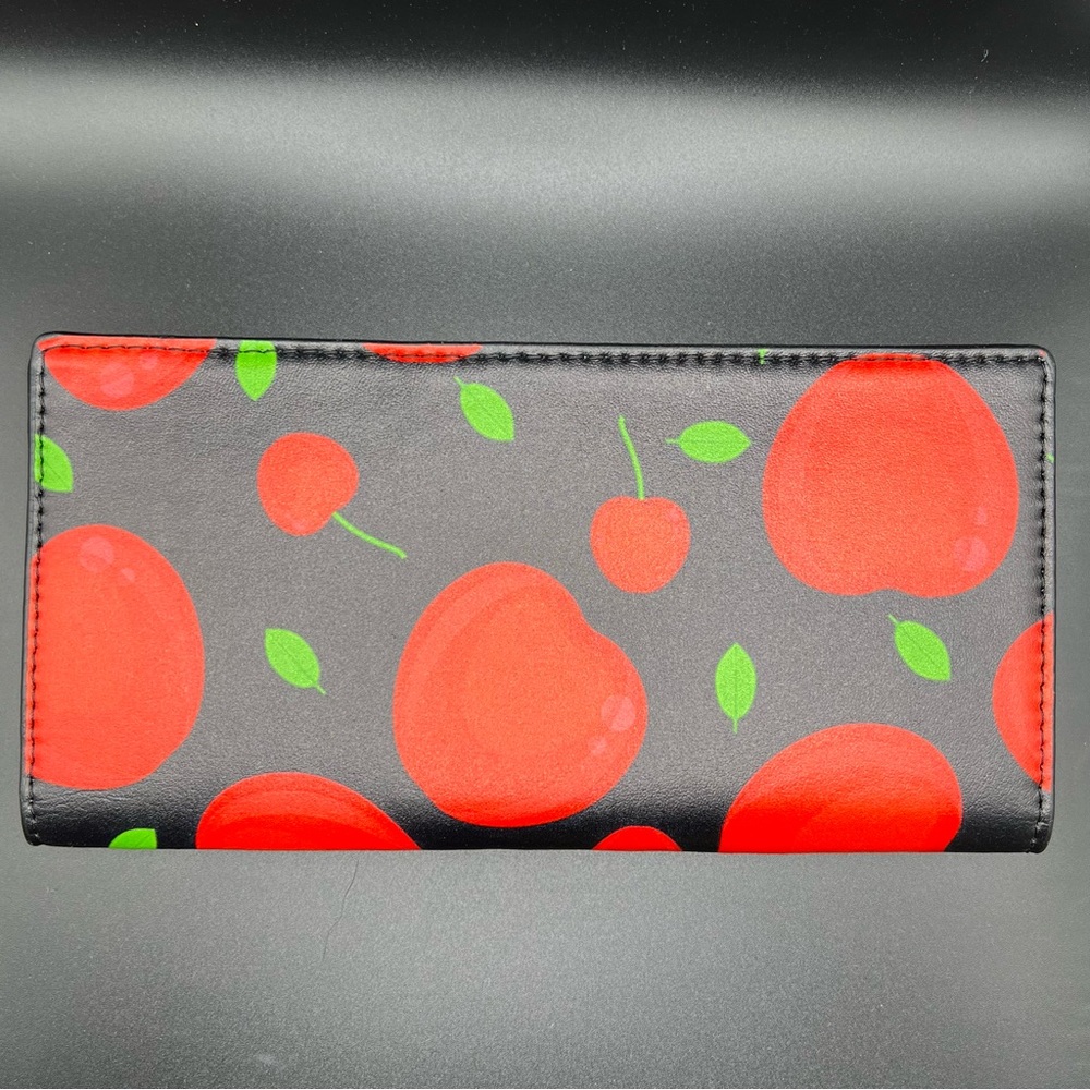 Cherry print wallet